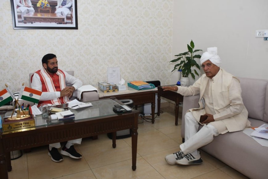 पूर्व मंत्री कृष्ण्मूर्ति हुड्डा ने की सीएम से मुलाकात, किसानों की रखी समस्याएं