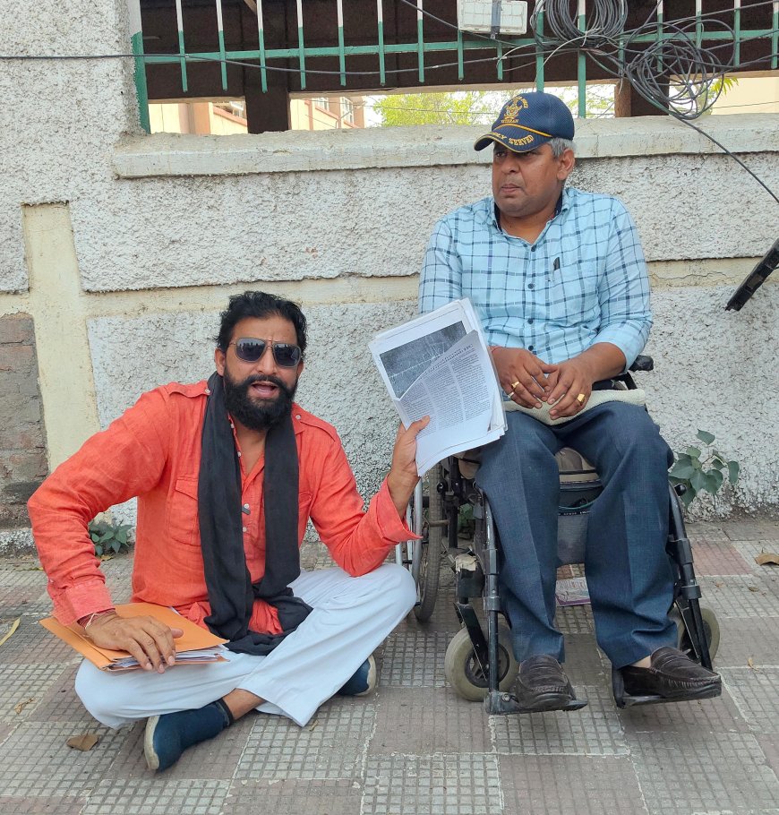 जयहिंद के पास गुरुग्राम से रोहतक पहुंचा दिव्यांग फौजी