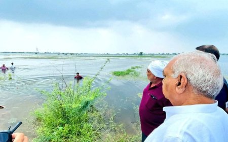 भूपेंद्र सिंह हुड्डा ने किया बाढ़ प्रभावित गांवों और इलाकों का दौरा