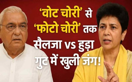 कांग्रेस में ‘फोटो चोरी’ विवाद: सैलजा–हुड्डा गुटों के टकराव से हरियाणा की राजनीति में नई हलचल