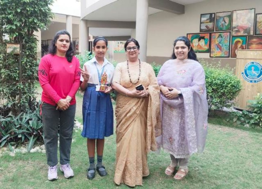 कॉस्मिक चैस प्रतियोगिता में मॉडल स्कूल की तृषा ने जीता पहला स्थान