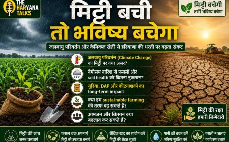 मिट्टी बची तो भविष्य बचेगा: जलवायु परिवर्तन और केमिकल खेती से हरियाणा की धरती पर बढ़ता संकट