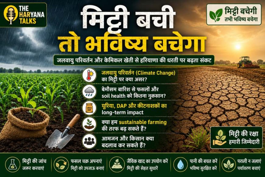 मिट्टी बची तो भविष्य बचेगा: जलवायु परिवर्तन और केमिकल खेती से हरियाणा की धरती पर बढ़ता संकट