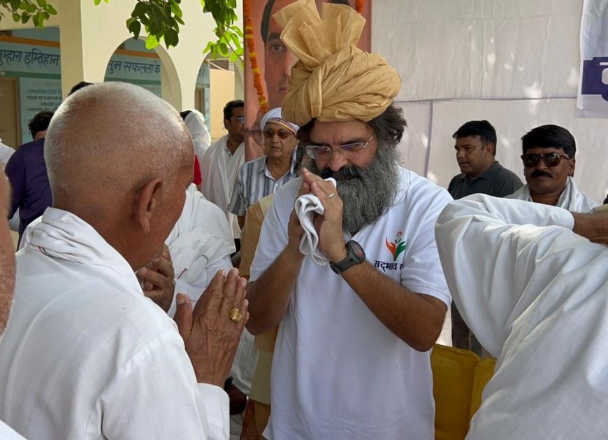 गढ़ी सांपला किलोई से शुरू हुई बृजेंद्र सिंह की सद्भाव यात्रा, बेरोजगारी और कानून व्यवस्था पर सरकार को घेरा