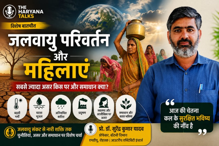 जलवायु परिवर्तन का सबसे बड़ा बोझ महिलाओं पर, समाधान में भी उनकी सबसे अहम भूमिका: प्रो. डॉ. सुरेंद्र कुमार यादव