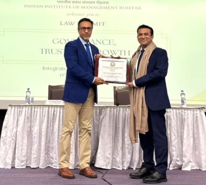 IIM Rohtak Law Summit 2026 Focuses on Governance, Trust and Sustainable Economic Growth
